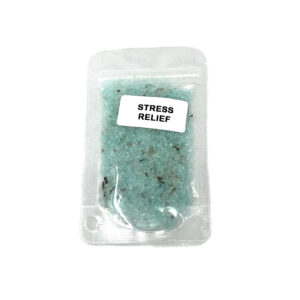 Shreyshti Ritual Bath Salt Stress Relief, 50g stand able pouch, a combination of salts, fragrances and herbs for space clearing and cleansing, anoint candles and cleansing tools or crystals